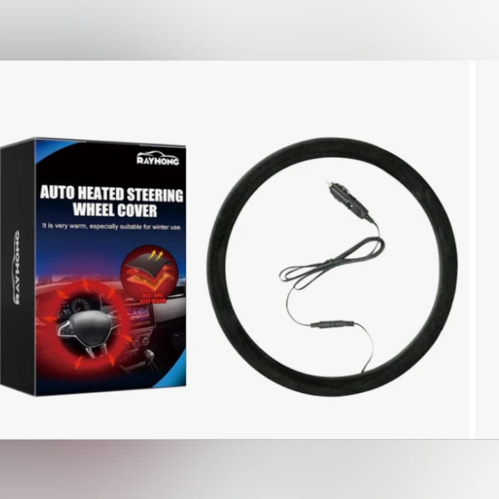 Heated +Regular Steering Wheel Cover🚗 Bundle